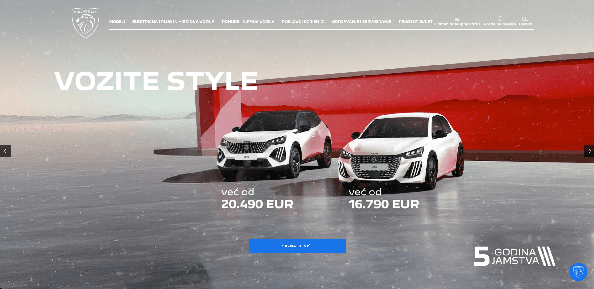 Web shop za Peugeot Hrvatska